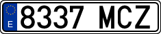 License plates of Spain, Ordinary (2000)