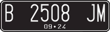 License plate of Indonesia, Regular plates