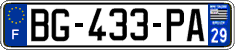 French license plate, SIV (ordinary)