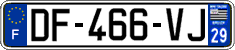 French license plate, SIV (ordinary)