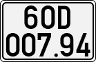 License plate of Vietnam, Cars