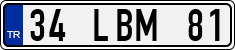 License plate of Turkey, Regular plates