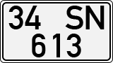 License plate of Turkey, Regular plates