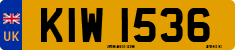 License plate of the United Kingdom, Northern Ireland (1966)