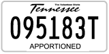 Tennessee, Apportioned