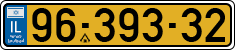 License plate of Israel, Regular plates