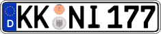 German license plate, Regular plates