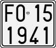 License plate of Italy, Motorcycles (1927 year series)