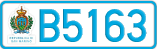 License plate of San Marino, Cars (A1234)