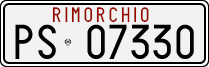 License plate of Italy, Trailers (1994 year series)