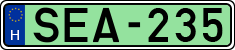 license plates of Hungary, Electric vehicles (1990)