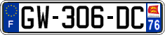 French license plate, SIV (ordinary)