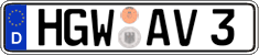 German license plate, Regular plates