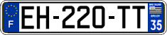 French license plate, SIV (ordinary)