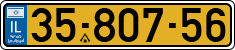 License plate of Israel, Regular plates