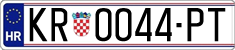 License plate of Croatia, Regular plates