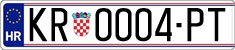 License plate of Croatia, Regular plates