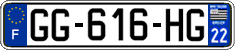 French license plate, SIV (ordinary)