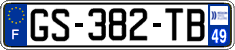 French license plate, SIV (ordinary)