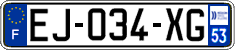 French license plate, SIV (ordinary)