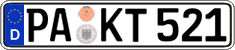 German license plate, Regular plates
