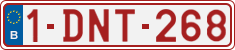 License plate of Belgium, Regular plates (2010)