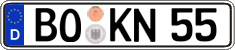German license plate, Regular plates