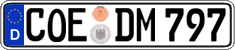 German license plate, Regular plates