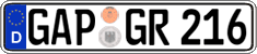 German license plate, Regular plates