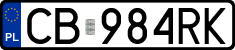 License plates of Poland, Regular car plates