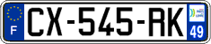 French license plate, SIV (ordinary)