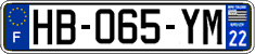 French license plate, SIV (ordinary)