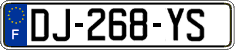 French license plate, SIV (ordinary)