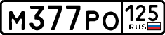 License plate Russia, Cars
