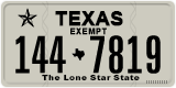 Texas, Exempt (123-4567)