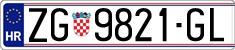 License plate of Croatia, Regular plates