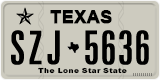 Texas, Regular plates (2012) (АBC-1234)