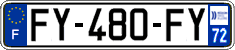 French license plate, SIV (ordinary)