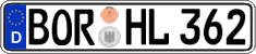 German license plate, Regular plates