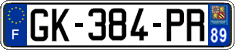 French license plate, SIV (ordinary)
