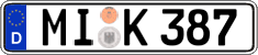 German license plate, Regular plates