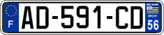 French license plate, SIV (ordinary)