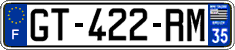 French license plate, SIV (ordinary)