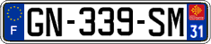 French license plate, SIV (ordinary)