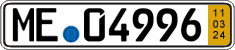 German license plate, Short-term transit plates