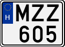 license plates of Hungary, Cars (1990)