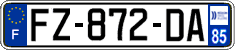 French license plate, SIV (ordinary)