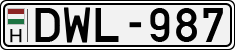 license plates of Hungary, Cars (1990)