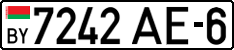 License plate Belarus, Cars (2004)