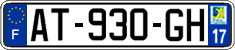 French license plate, SIV (ordinary)